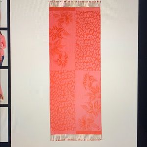 NWT Chico’s scarf - animal jacquard - pink/orange